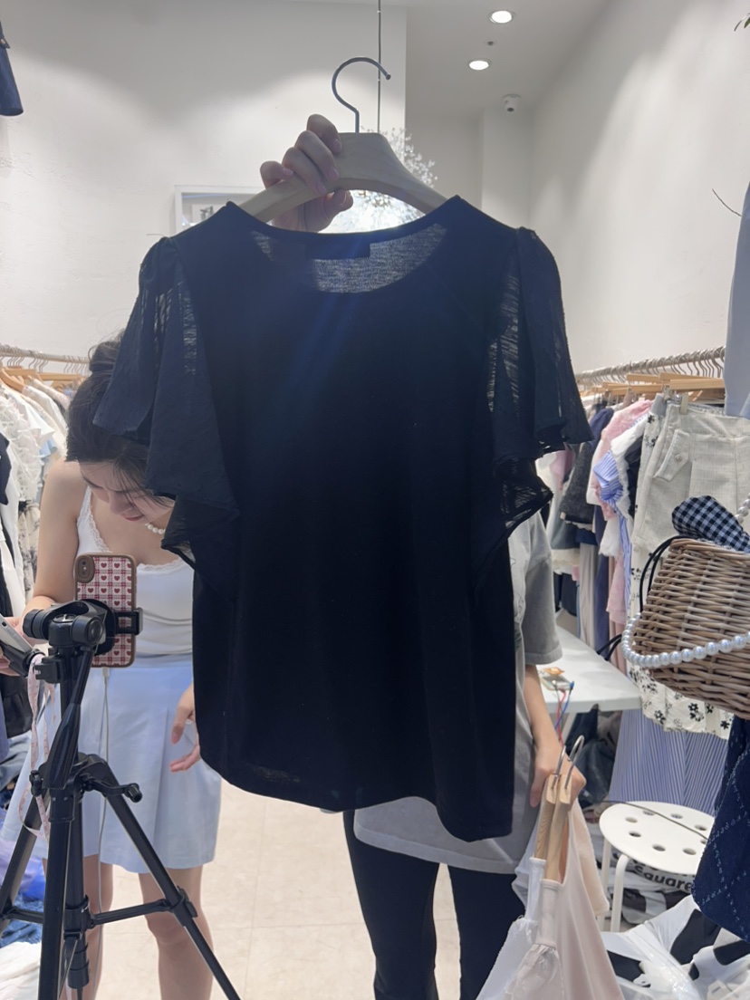 ABLE STUDIO韓國直郵東大門實拍女裝新品職業真品推薦24春夏T恤CONFETTIT恤
