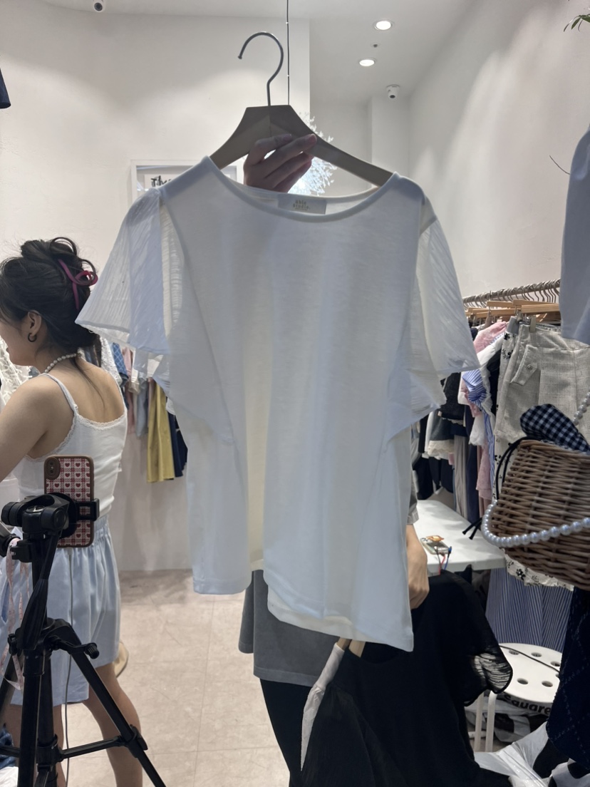 ABLE STUDIO韓國直郵東大門實拍女裝新品職業真品推薦24春夏T恤CONFETTIT恤圖色1