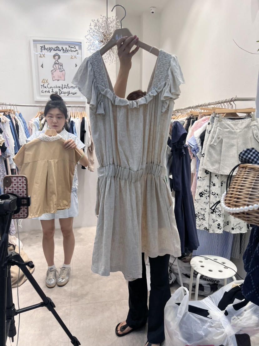 ABLE STUDIO韓國直郵女裝新品職業真品休閑熱賣連體褲亞麻CONFETTI連體褲