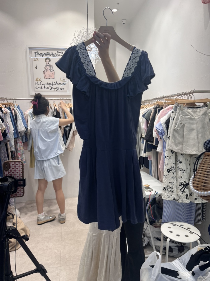 ABLE STUDIO韓國直郵女裝新品職業真品休閑熱賣連體褲亞麻CONFETTI連體褲圖色2