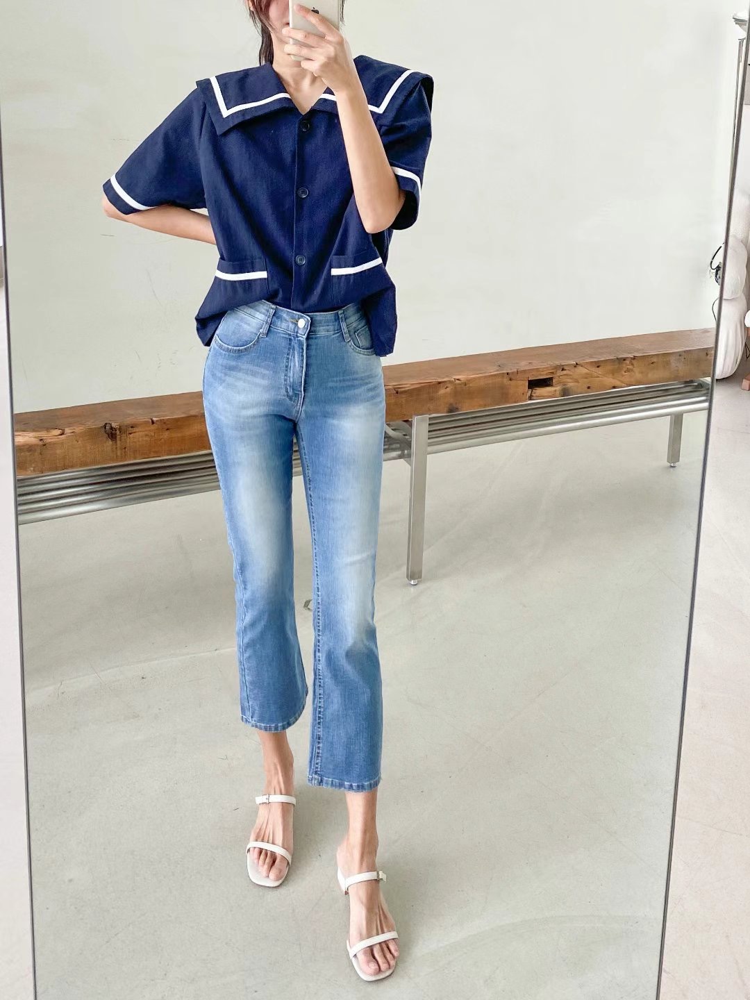 FLY DENIM韓國直郵東大門實拍女裝新款人氣推薦熱賣牛仔褲FLY DENIM牛仔褲