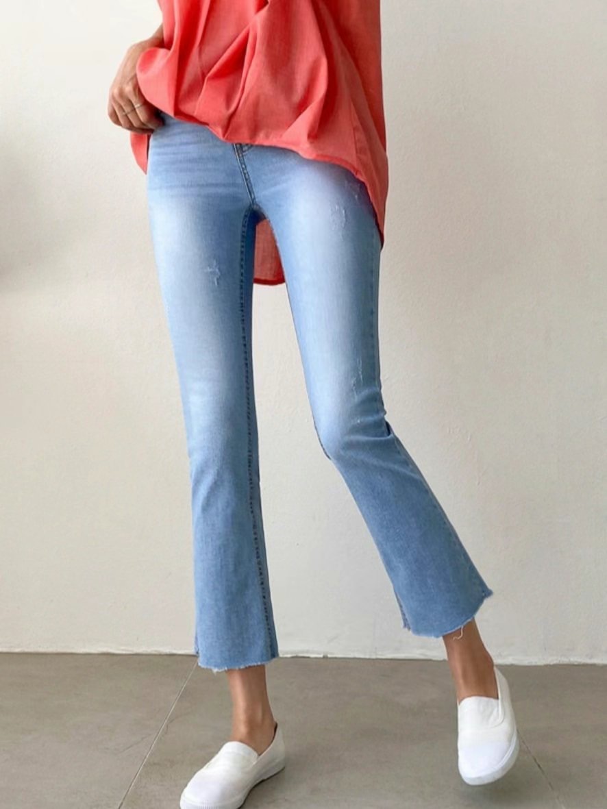 FLY DENIM韓國直郵東大門代購女裝新款時尚休閑真品牛仔褲FLY DENIM牛仔褲