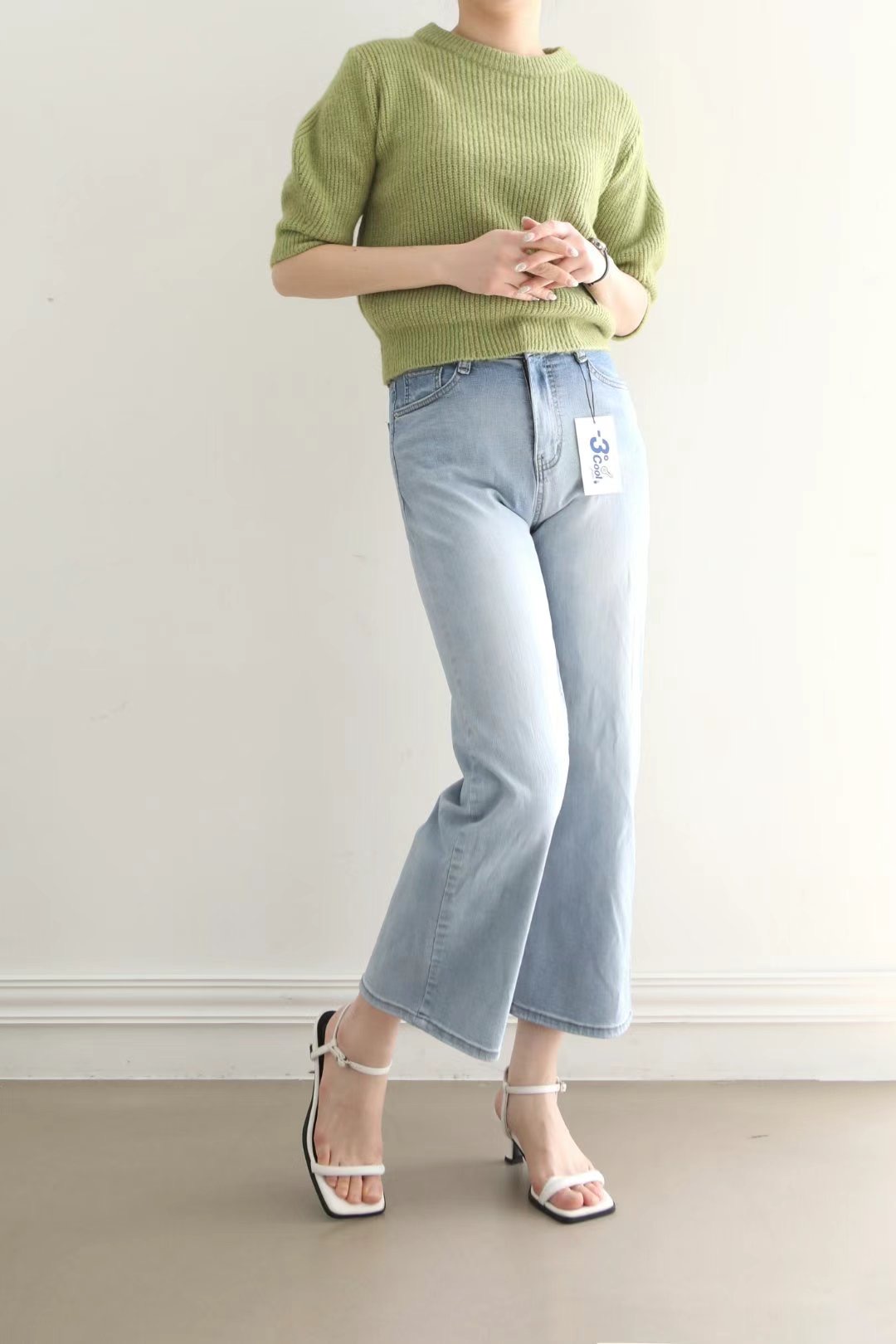 FLY DENIM韓國直郵東大門實拍女裝新款真品休閑時尚牛仔褲FLY DENIM牛仔褲