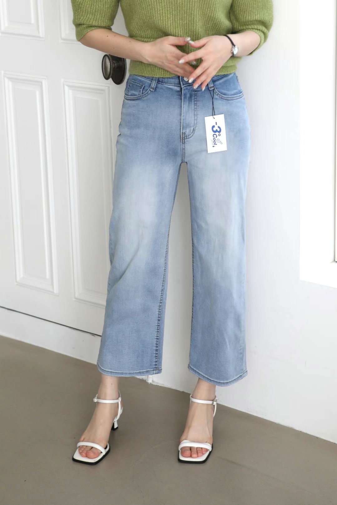 FLY DENIM韓國直郵東大門實拍女裝新款真品休閑時尚牛仔褲FLY DENIM牛仔褲圖色1