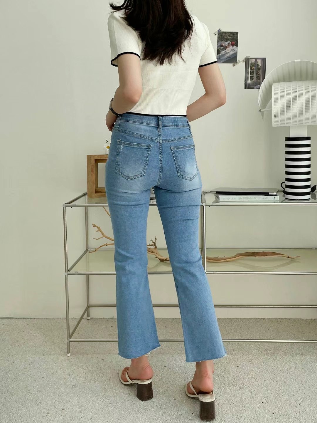 FLY DENIM直郵韓國代購女裝新品職業時尚人氣熱賣休閑牛仔褲FLY DENIM牛仔褲