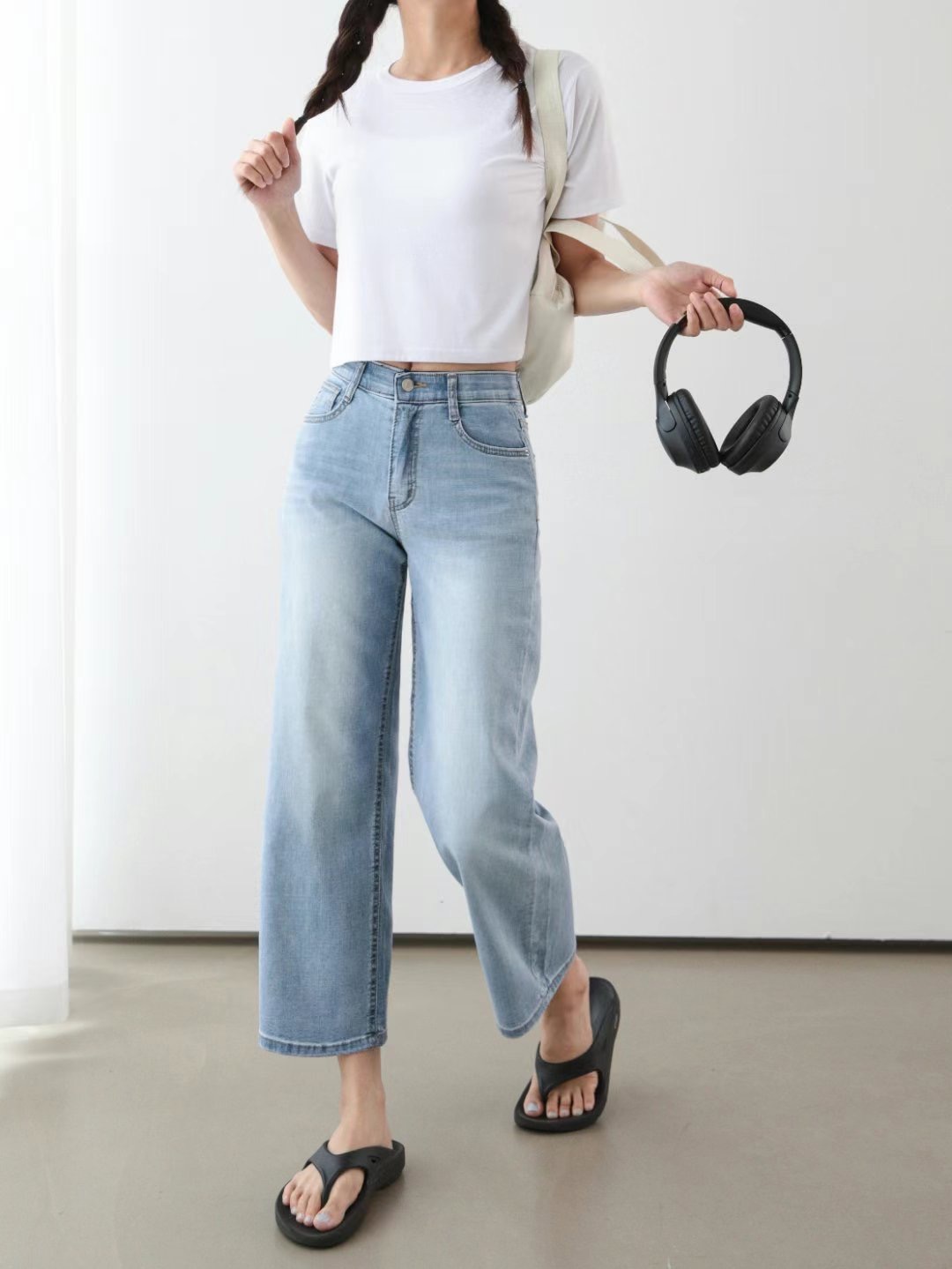FLY DENIM直郵韓國代購女裝新款休閑時尚24春夏真品牛仔褲FLY DENIM牛仔褲