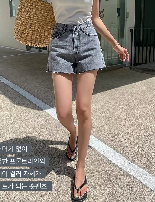 FLY DENIM韓國直郵東大門實拍女裝新款24春夏推薦人氣短褲FLY DENIM短褲