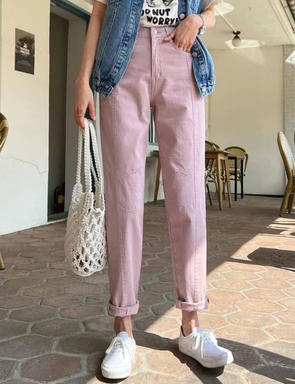 FLY DENIM韓國直郵東大門代購女裝新款真品職業休閑牛仔褲FLY DENIM牛仔褲