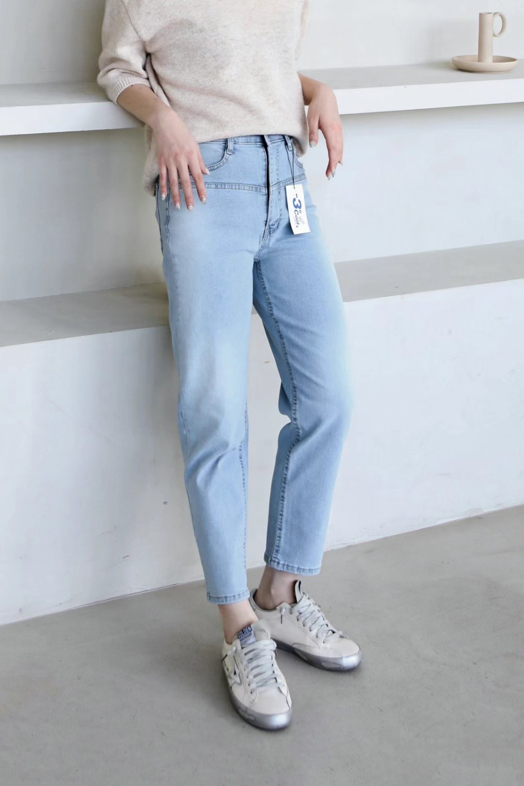 FLY DENIM韓國直郵東大門實拍女裝新品真品24春夏牛仔褲FLY DENIM牛仔褲