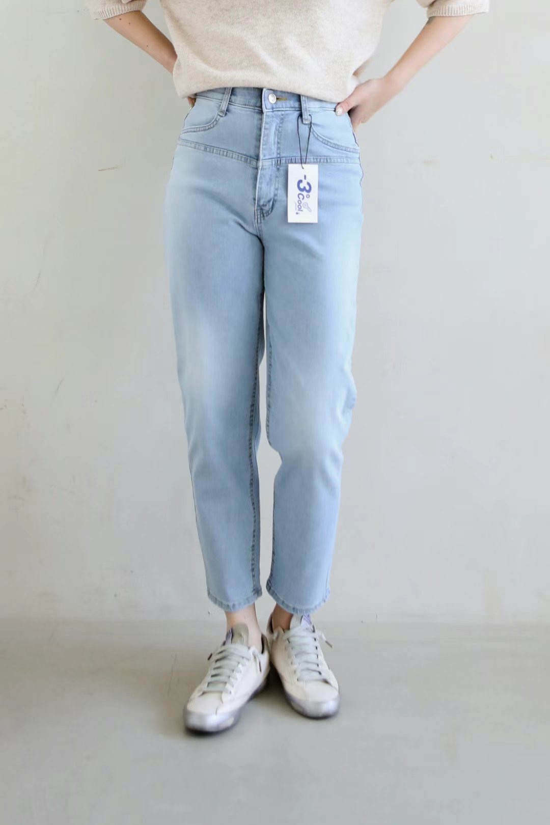 FLY DENIM韓國直郵東大門實拍女裝新品真品24春夏牛仔褲FLY DENIM牛仔褲
