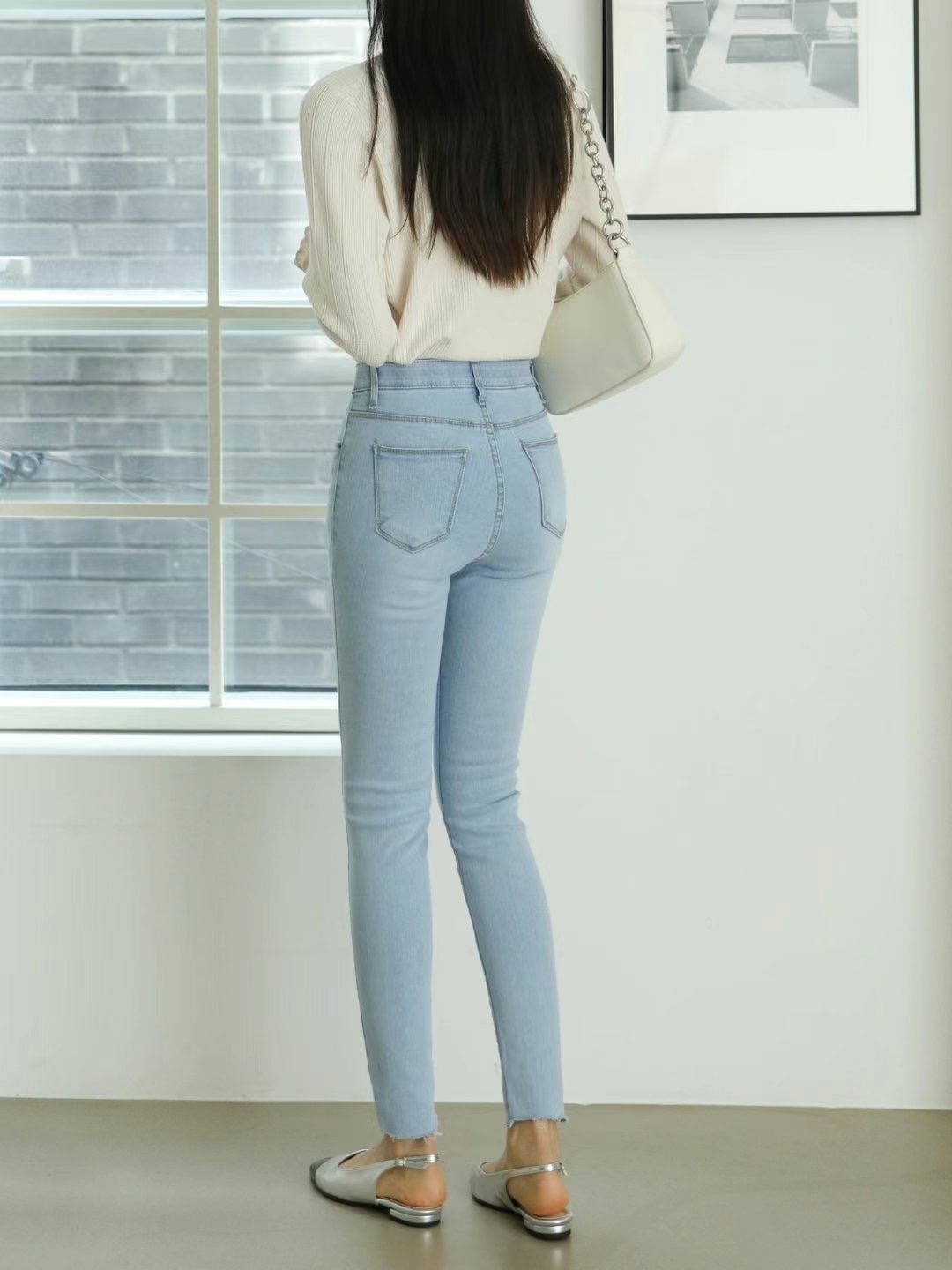 FLY DENIM韓國直郵東大門代購女裝新品24春夏熱賣牛仔褲FLY DENIM牛仔褲