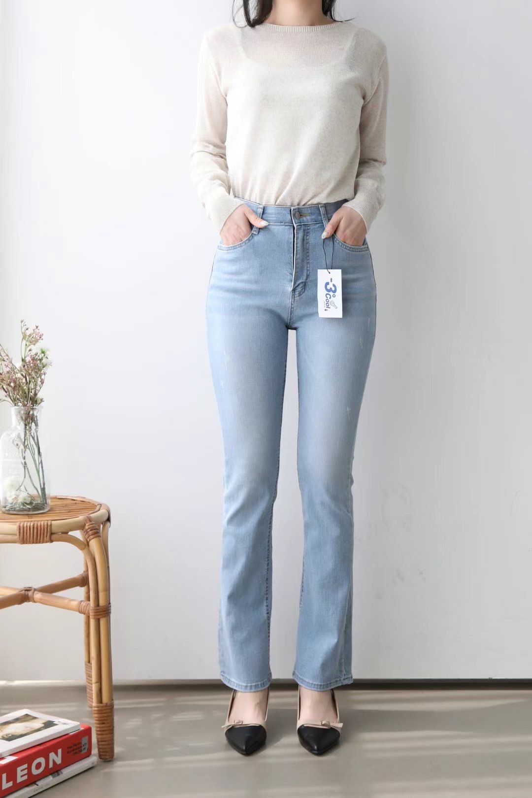 FLY DENIM韓國直郵東大門代購女裝新品真品休閑推薦牛仔褲FLY DENIM牛仔褲