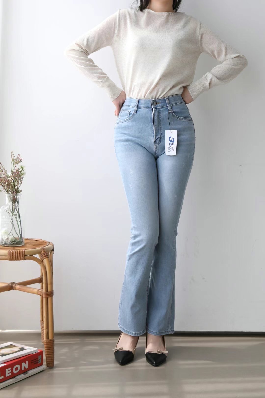 FLY DENIM韓國直郵東大門代購女裝新品真品休閑推薦牛仔褲FLY DENIM牛仔褲