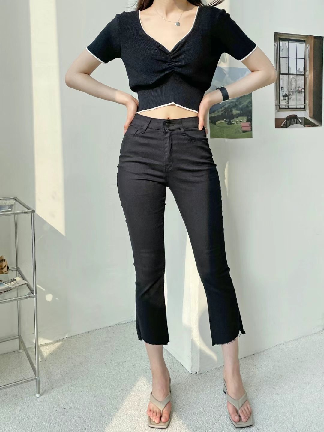 FLY DENIM韓國直郵東大門實拍女裝新款人氣24春夏休閑褲FLY DENIM休閑褲