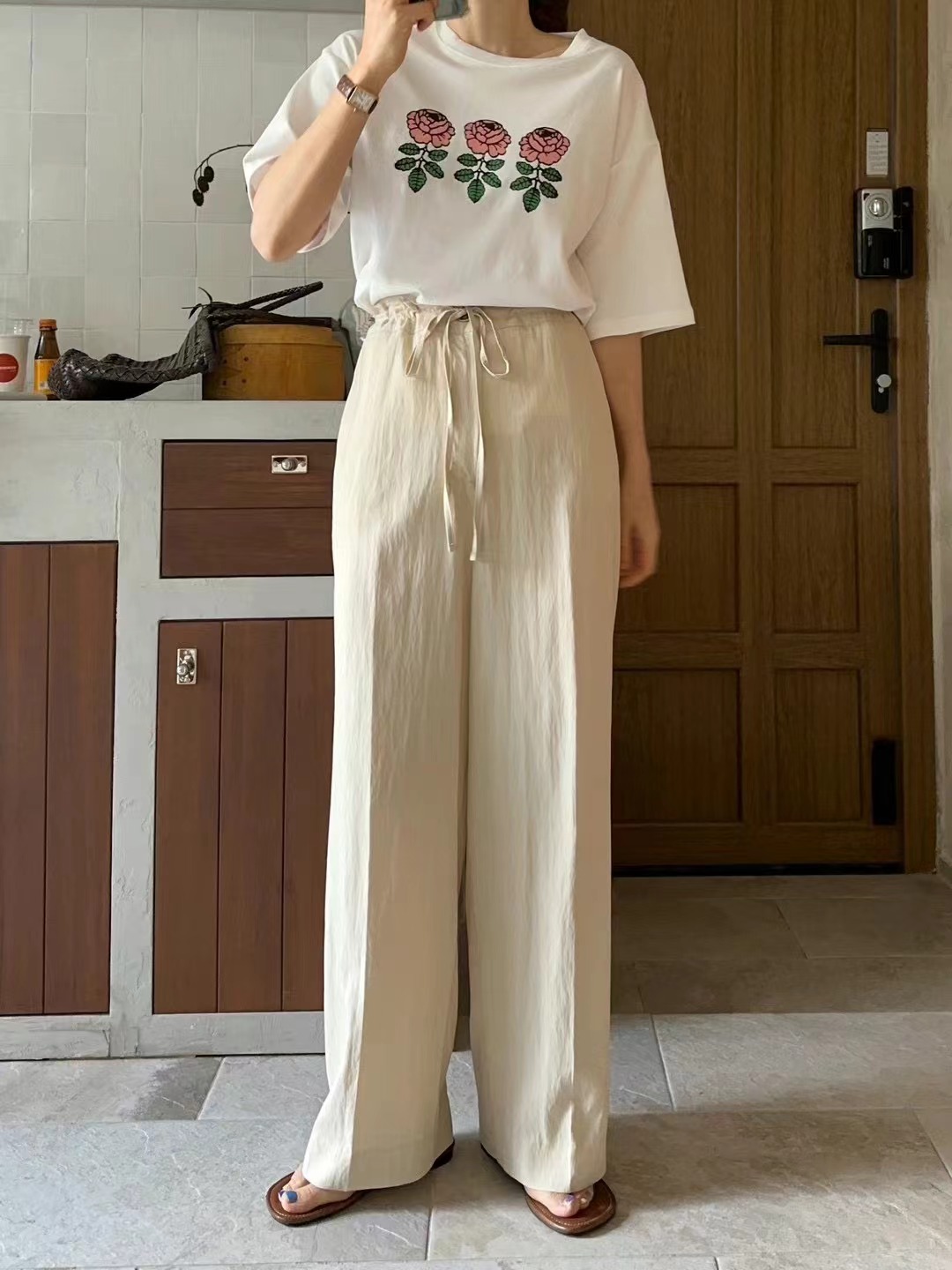 HIGHEND韓國直郵女裝新品職業時尚熱賣真品24春夏休閑休閑褲HIGHEND休閑褲
