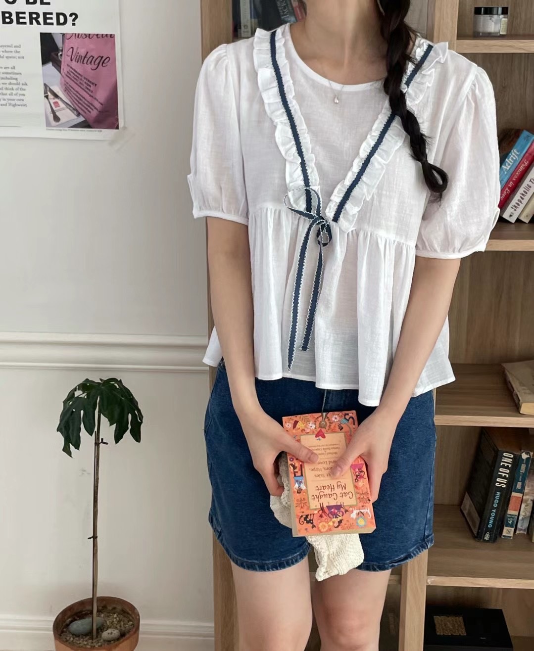 JNE韓國直郵女裝新品推薦職業人氣24春夏真品熱賣襯衫蕾絲衫JNE襯衫/蕾絲衫