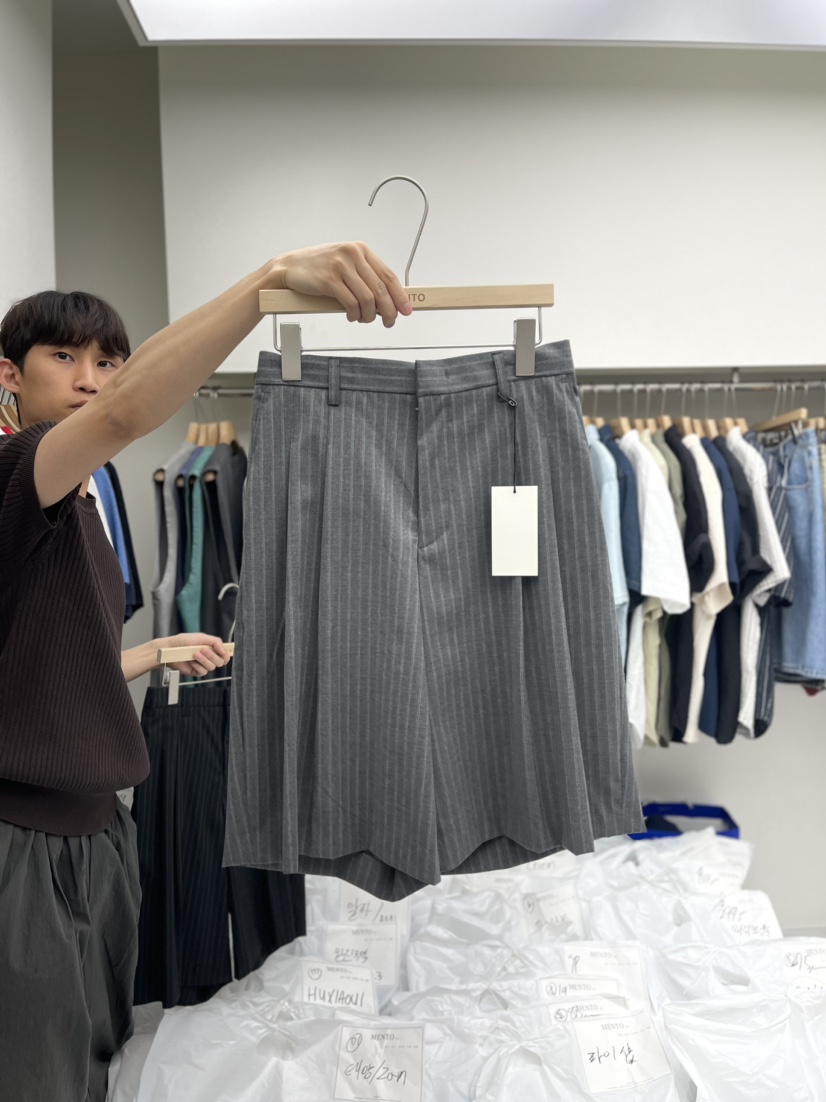 MENTO-男裝韓國直郵東大門實拍女裝新品24春夏職業熱賣短褲MENTO短褲