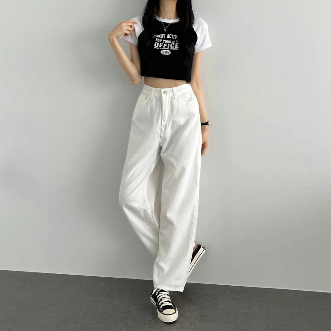 THE MUTE直郵韓國代購女裝新款24春夏時尚人氣真品牛仔褲THE MUTE牛仔褲