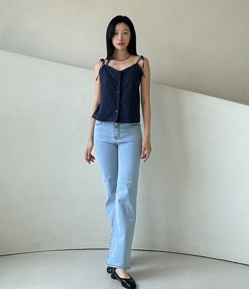 A.VER直郵韓國代購女裝新款職業熱賣推薦牛仔褲牛仔布修身A.VER牛仔褲