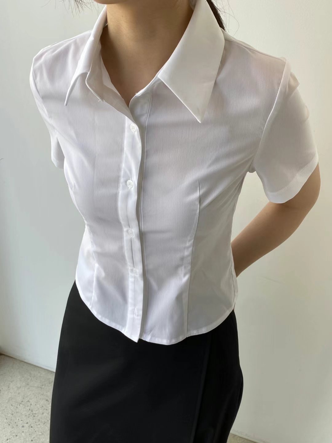 AWESOME韓國直郵東大門實拍女裝新品真品職業24春夏襯衫蕾絲衫AWESOME-TB1襯衫/蕾絲衫