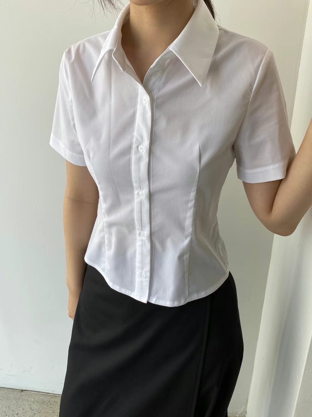 AWESOME韓國直郵東大門實拍女裝新品真品職業24春夏襯衫蕾絲衫AWESOME-TB1襯衫/蕾絲衫