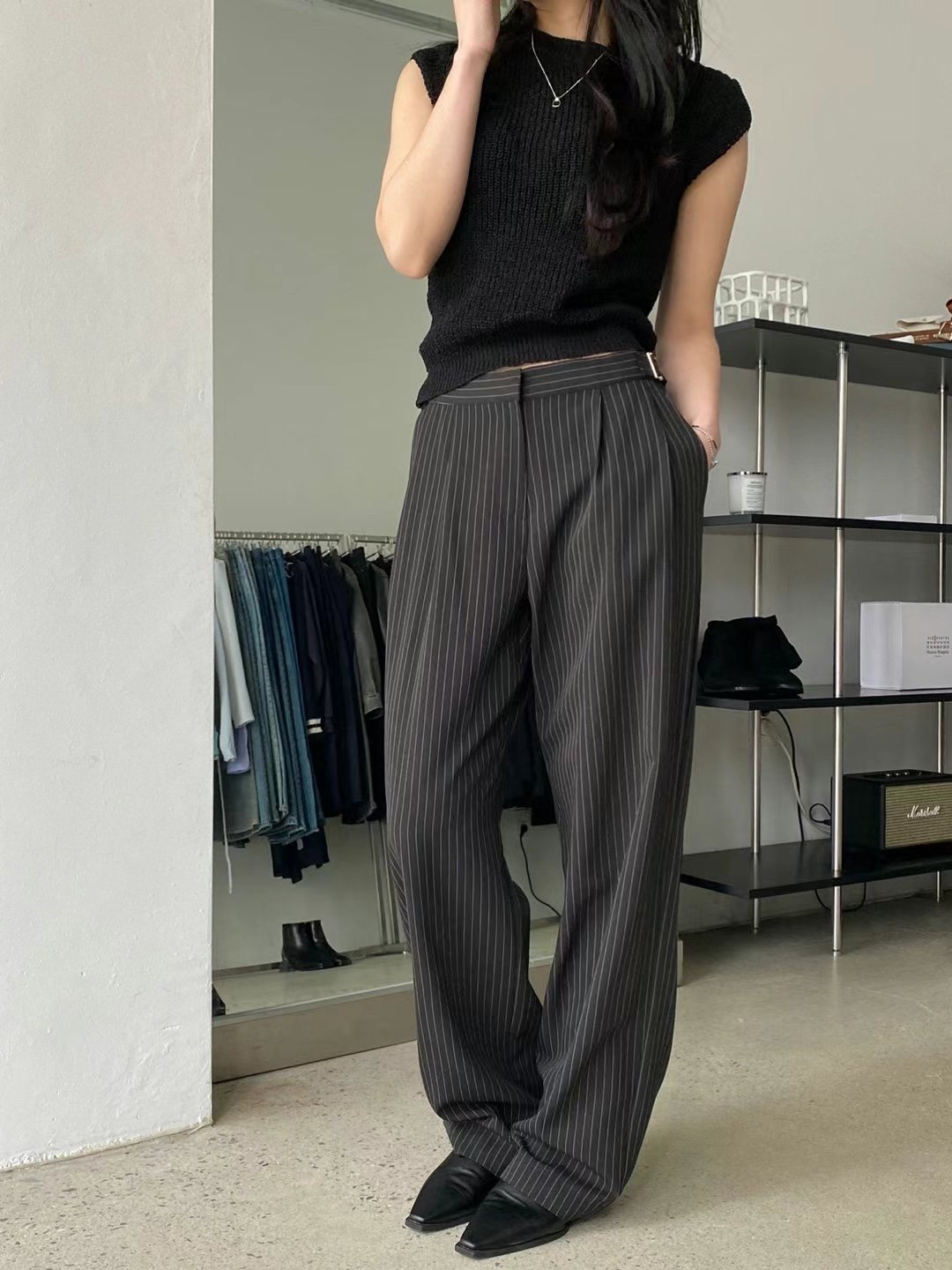 AWESOME韓國直郵東大門代購女士新款時尚休閑推薦真品休閑褲AWESOME-TB1休閑褲