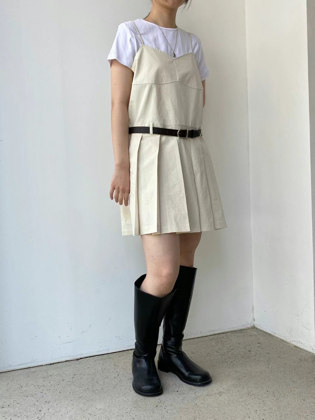 AWESOME韓國直郵東大門實拍女士新款熱賣時尚休閑職業連衣裙AWESOME-TB1連衣裙