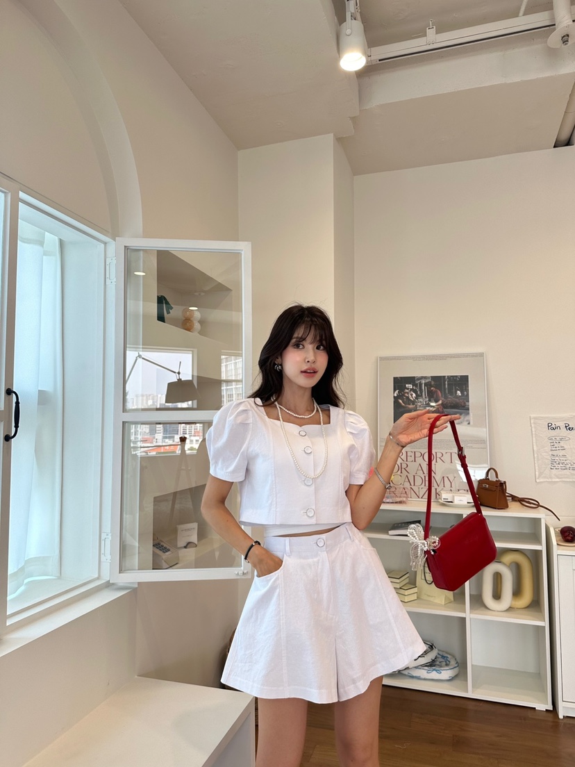 BANI BLUBH韓國直郵東大門代購女裝新款真品休閑24春夏短褲BANI BLUSH短褲