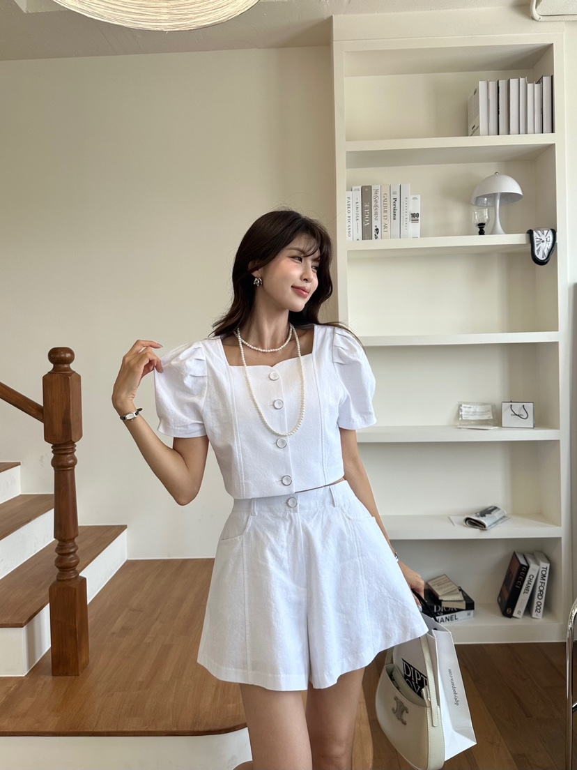 BANI BLUBH韓國直郵東大門代購女裝新款真品休閑24春夏短褲BANI BLUSH短褲