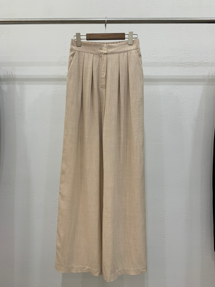 BANI BLUBH韓國直郵東大門實拍女裝新品熱賣休閑休閑褲亞麻BANI BLUSH休閑褲圖色3
