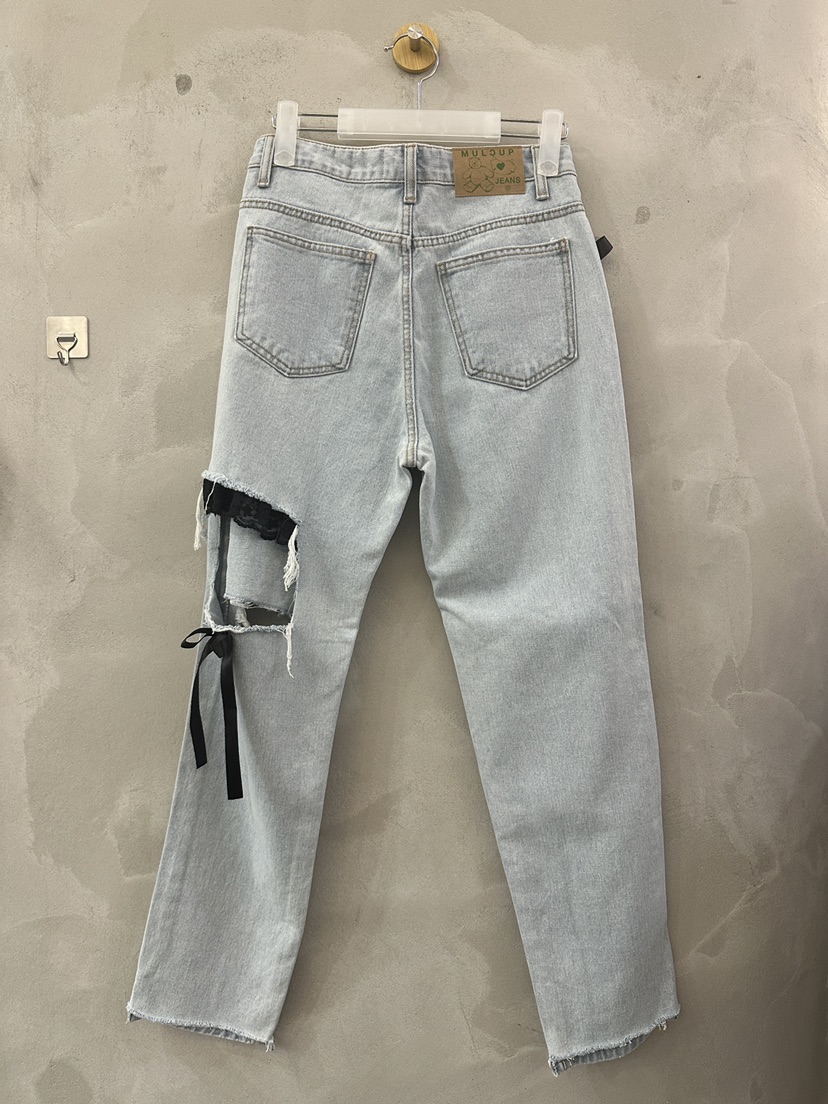 MULCUP-訂貨周期5-30天韓國直郵東大門實拍女裝新款休閑牛仔褲CABINET牛仔褲