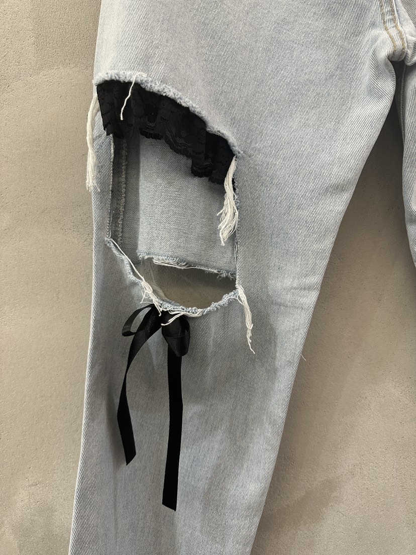 MULCUP-訂貨周期5-30天韓國直郵東大門實拍女裝新款休閑牛仔褲CABINET牛仔褲