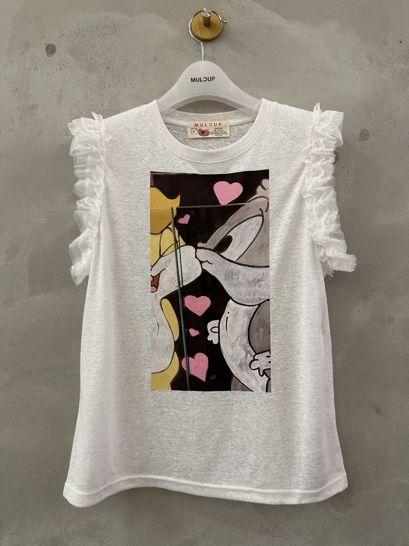 MULCUP-訂貨周期5-30天韓國直郵東大門實拍女裝新品時尚T恤CABINETT恤圖色1