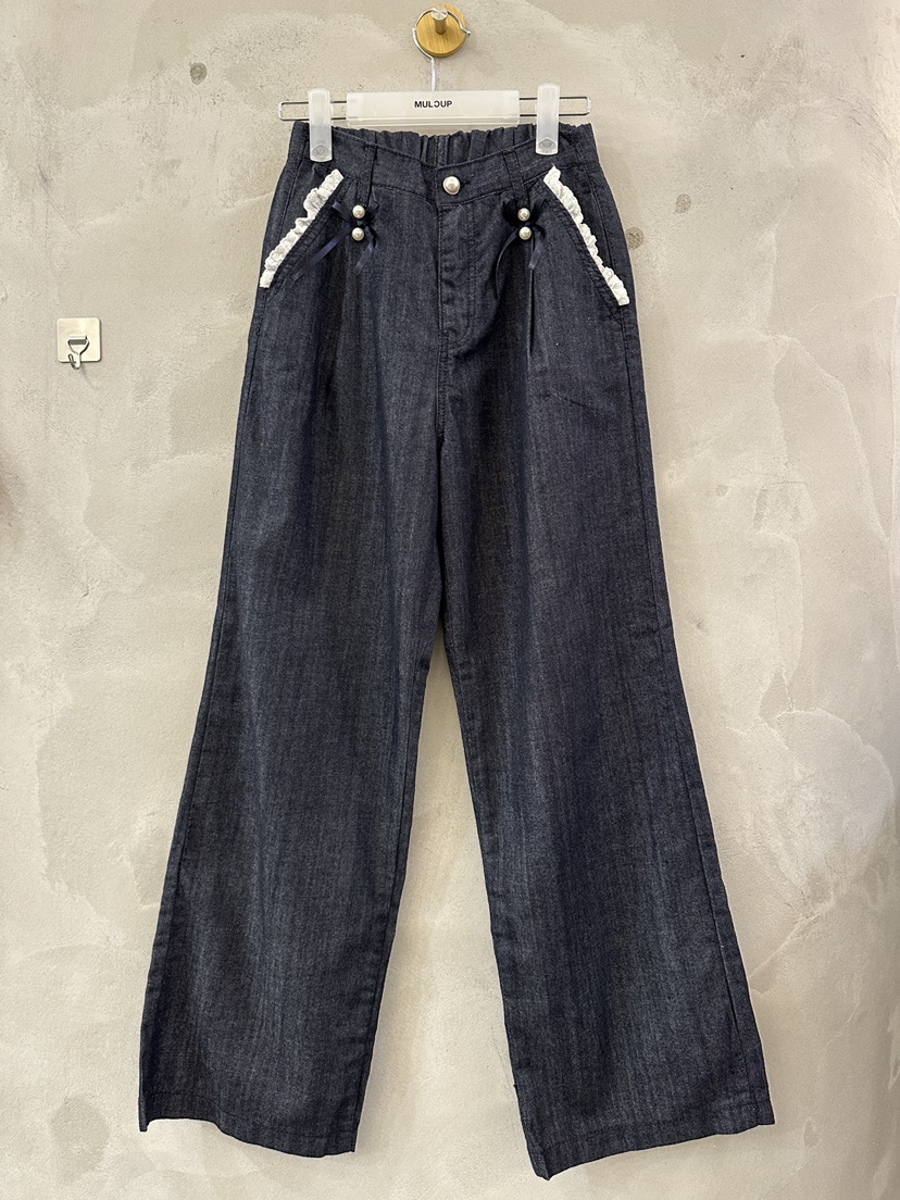 MULCUP-訂貨周期5-30天韓國直郵女裝新款人氣24春夏牛仔褲CABINET牛仔褲圖色1