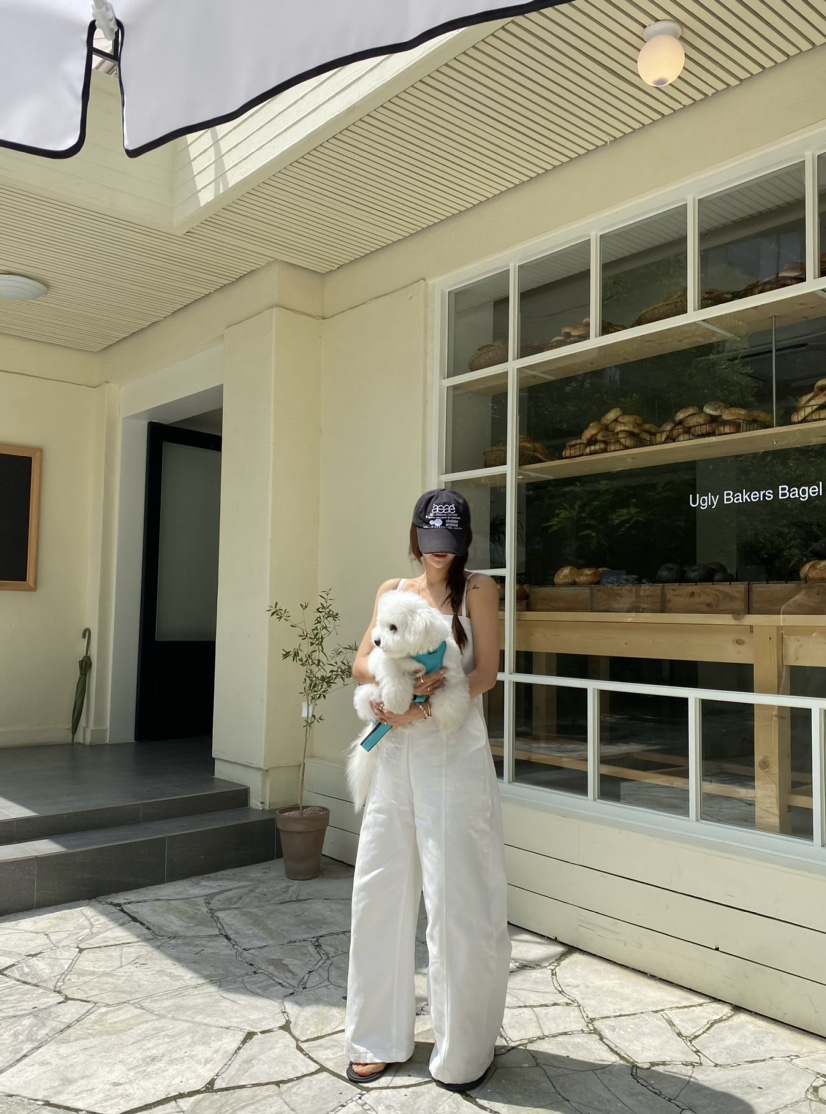 VIRKIN直郵韓國代購女裝新款真品時尚休閑人氣24春夏背帶褲THE TARDUST背帶褲