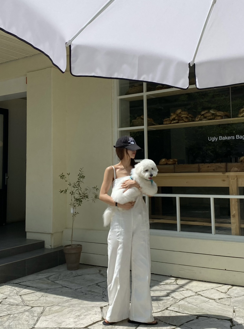 VIRKIN直郵韓國代購女裝新款真品時尚休閑人氣24春夏背帶褲THE TARDUST背帶褲