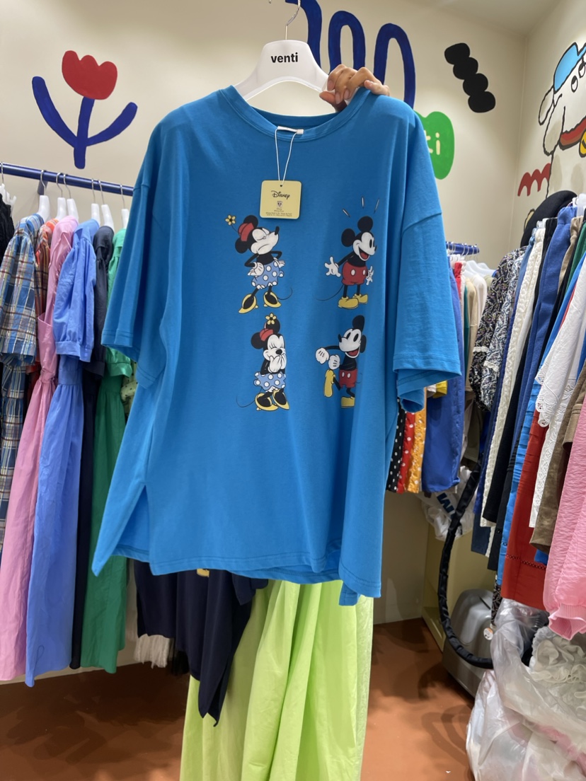 Venti韓國直郵東大門代購女士新品時尚推薦熱賣人氣24春夏T恤VENTIT恤圖色3