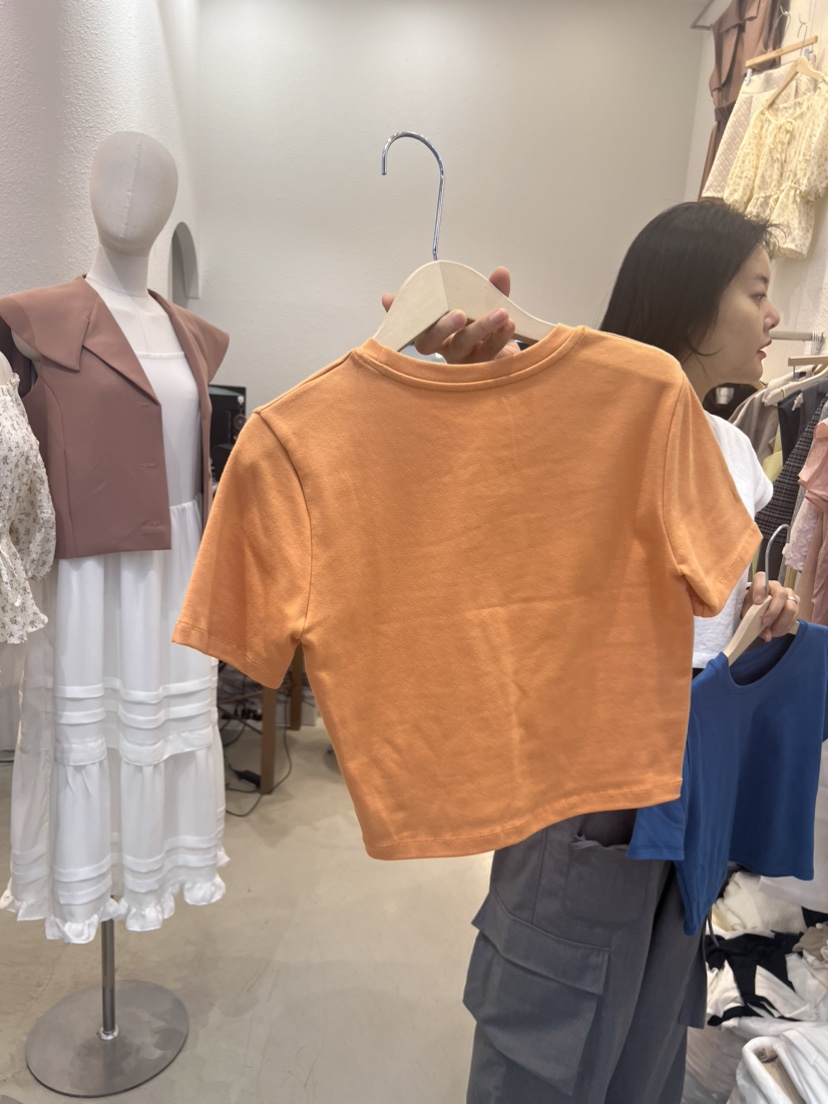 THE GARO韓國直郵東大門實拍女裝新品熱賣24春夏T恤短款HYPEARLT恤