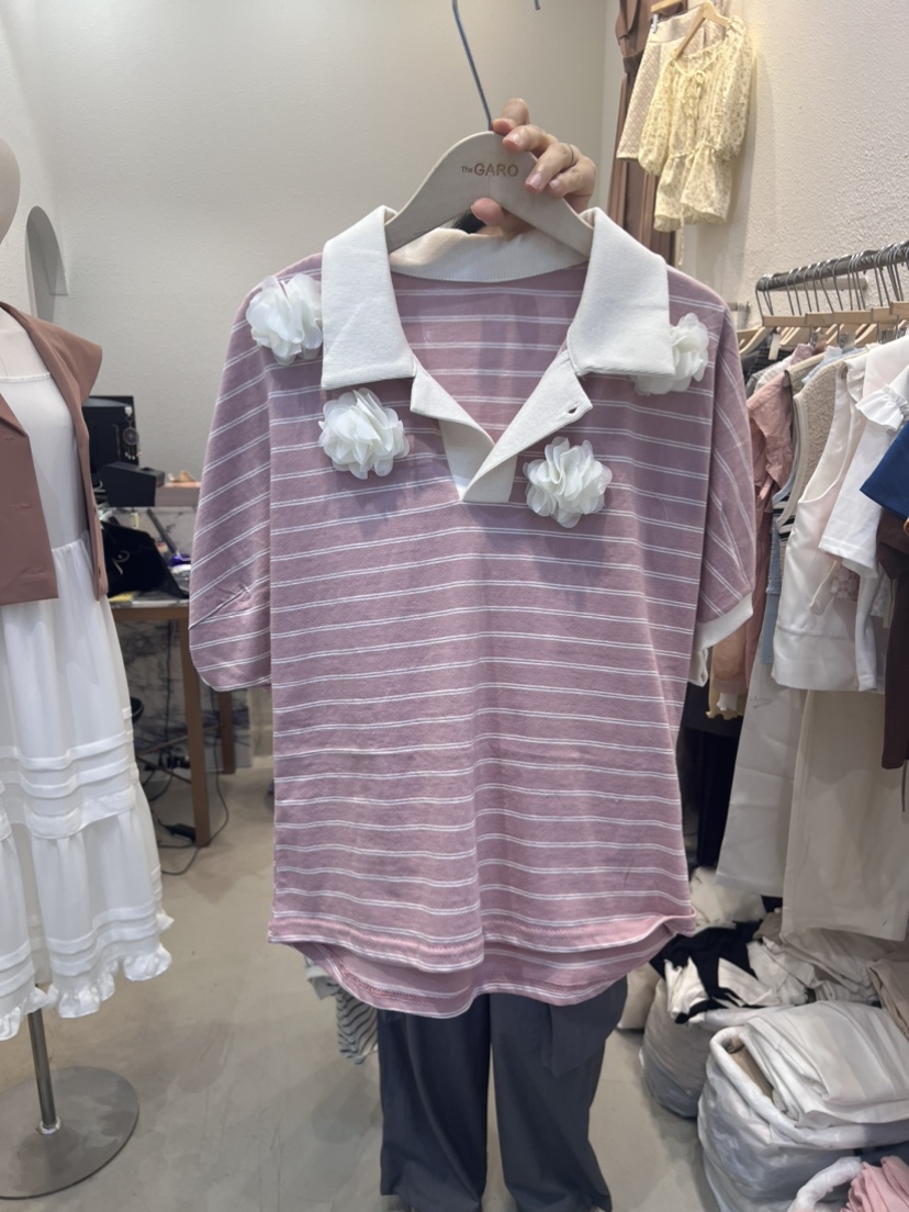 THE GARO韓國直郵東大門代購女裝新品休閑時尚熱賣真品T恤HYPEARLT恤圖色2