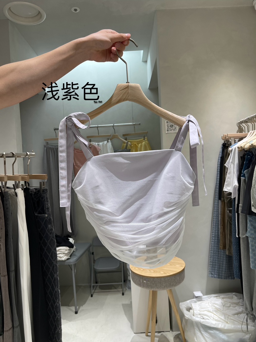 TOO HOT韓國直郵東大門代購女裝新品推薦24春夏吊帶背心蕾絲TOO HOT吊帶/背心圖色2