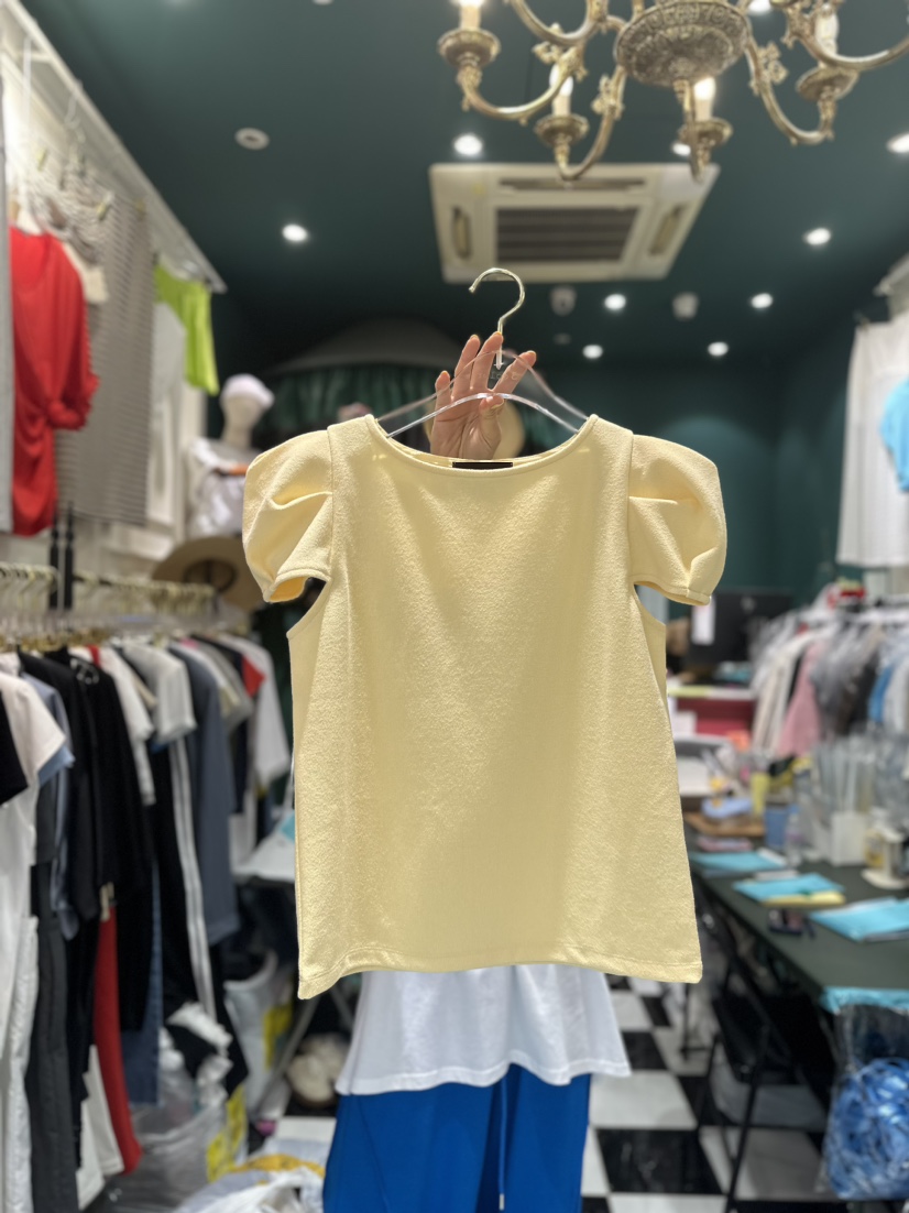 Three color直郵韓國代購女裝新款真品24春夏職業人氣T恤Three colorT恤圖色1