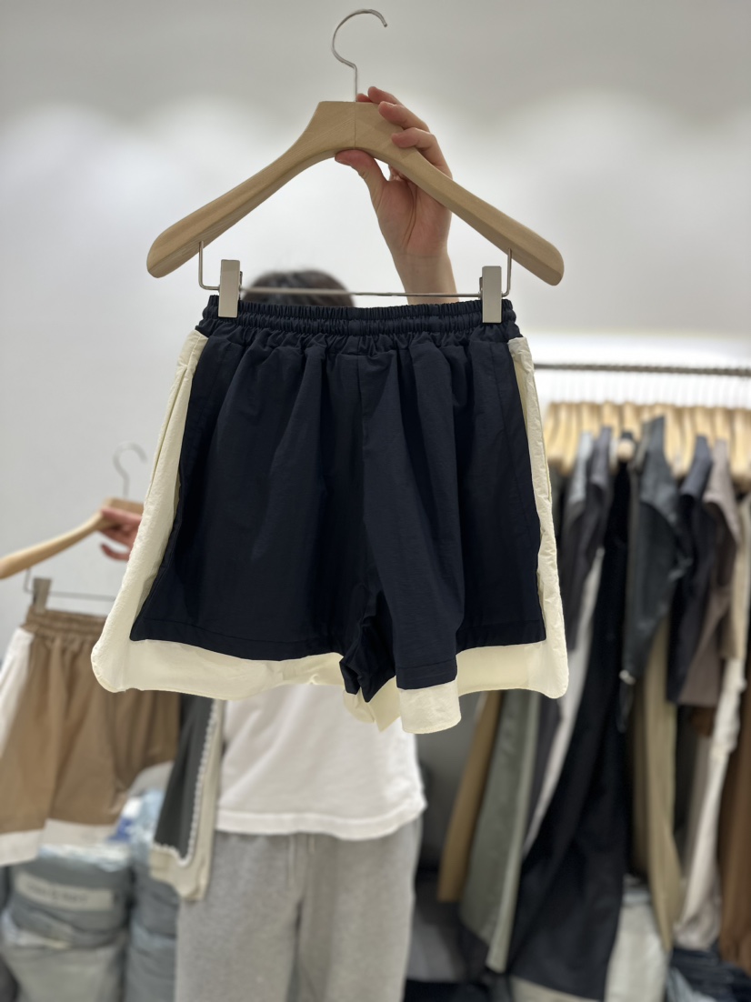URBANSTORY韓國直郵女裝新款真品24春夏職業推薦短褲刺繡Remaking/URBANSTORY短褲