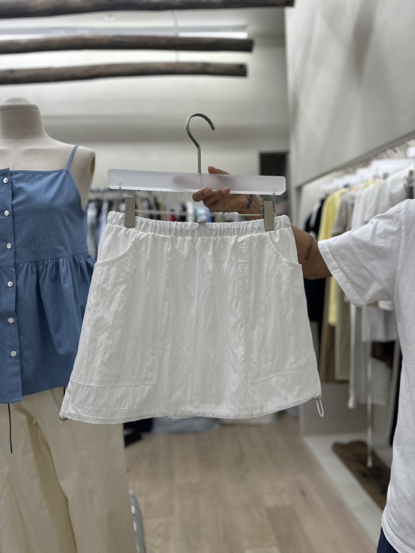 Waller韓國直郵東大門實拍女裝新品休閑時尚24春夏人氣短裙NOTHING短裙