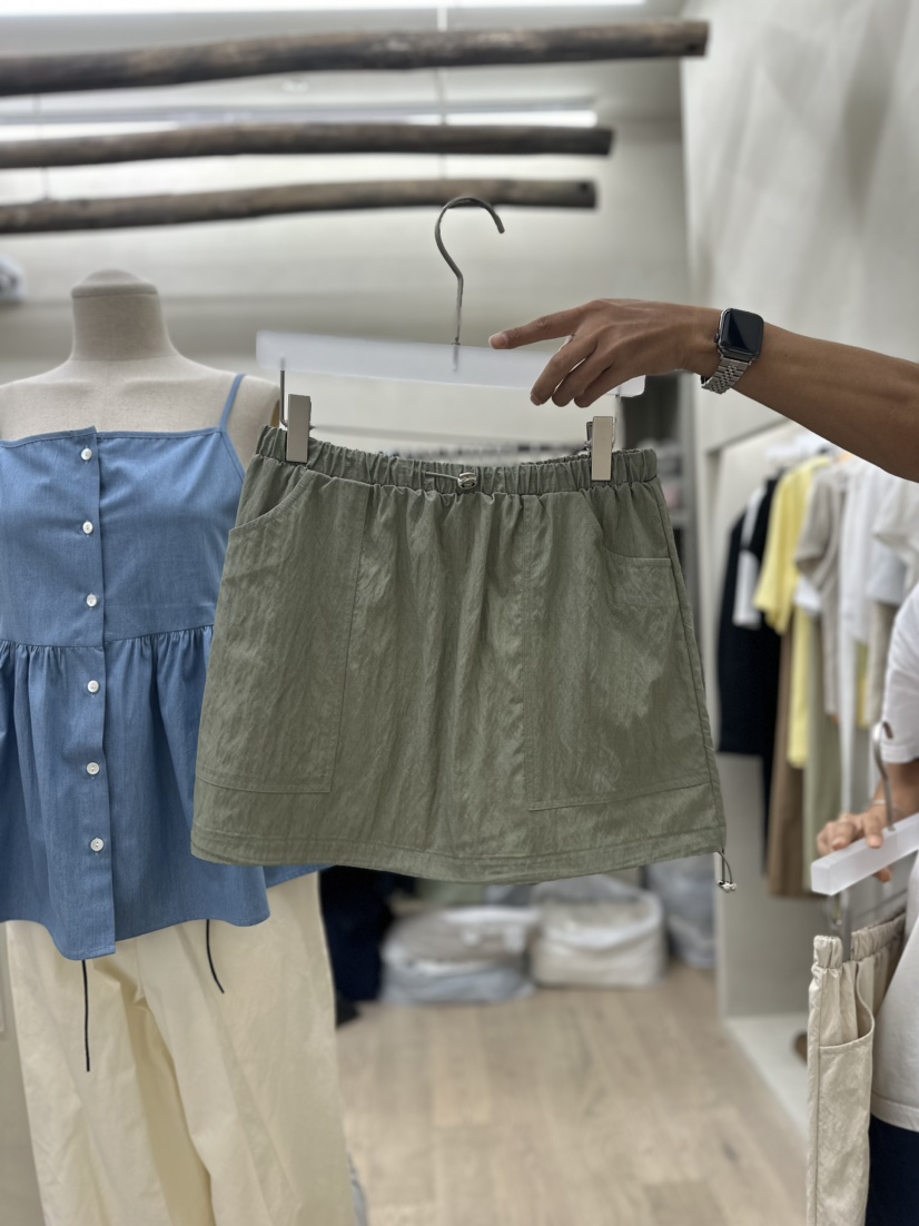 Waller韓國直郵東大門實拍女裝新品休閑時尚24春夏人氣短裙NOTHING短裙圖色3