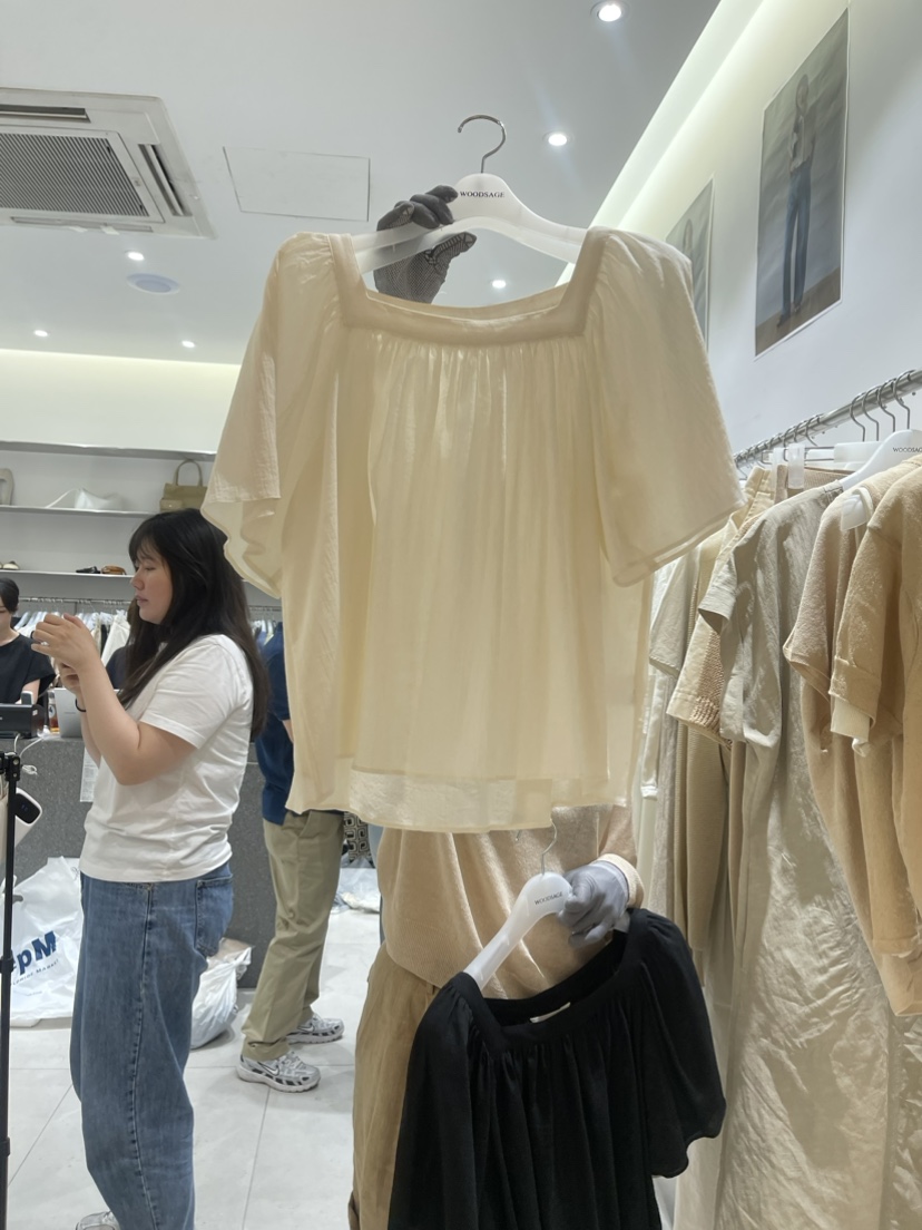 WOOD SAGE韓國直郵東大門代購女裝新品休閑職業襯衫蕾絲衫WOOD SAGE襯衫/蕾絲衫圖色1