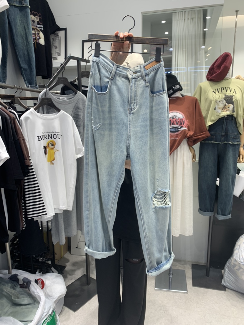 CARNABY直郵韓國代購女裝新品時尚熱賣24春夏休閑職業牛仔褲CARNABY牛仔褲