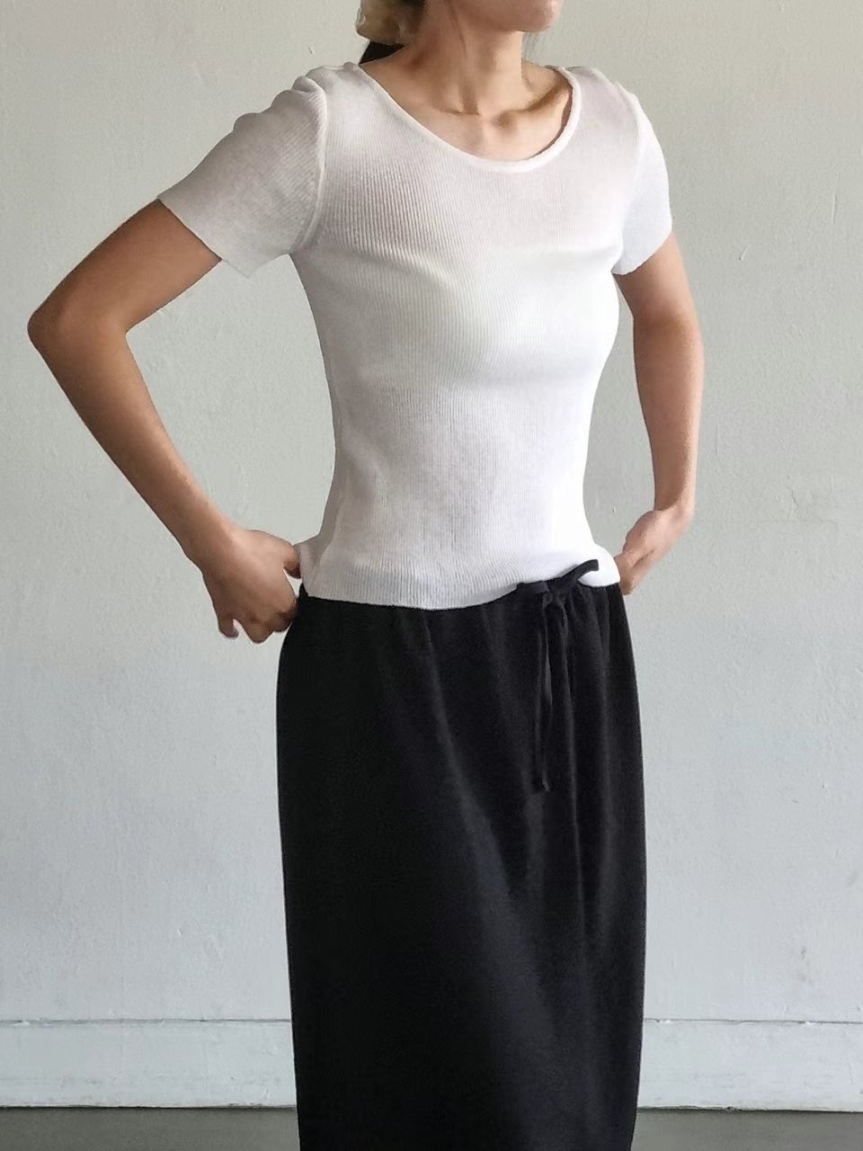 MORNBAKER直郵韓國代購女裝新款推薦真品休閑針織衫亞麻羅紋MORNBAKER針織衫