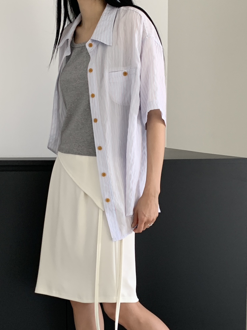 US韓國直郵東大門代購女裝新品真品時尚休閑推薦襯衫蕾絲衫US襯衫/蕾絲衫