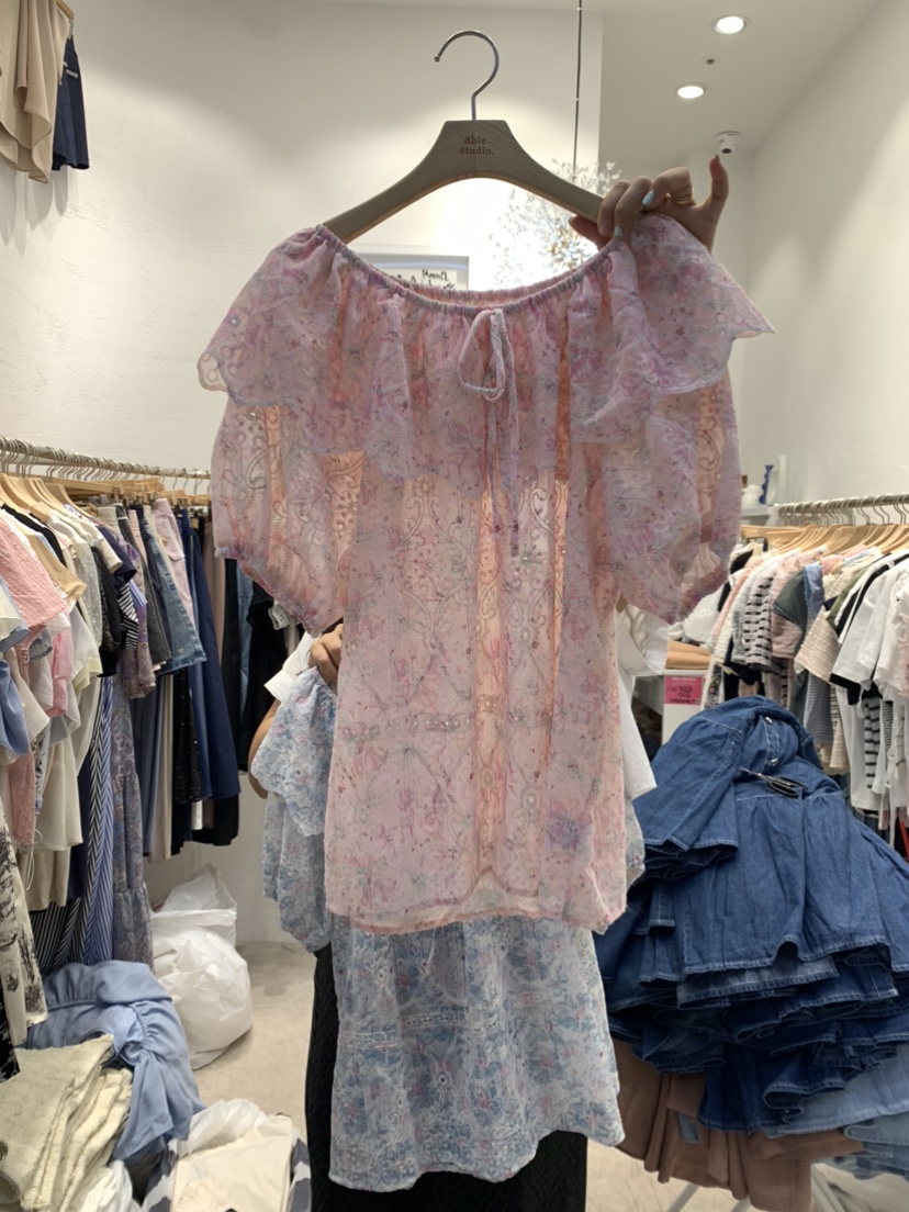 ABLE STUDIO韓國直郵女裝新款時尚真品人氣熱賣襯衫蕾絲衫TERAIS襯衫/蕾絲衫圖色1