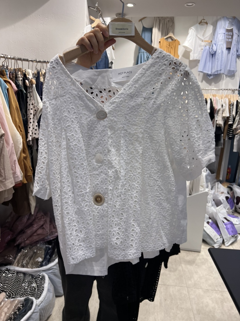 HOT PLACE/DREAM GIRIS韓國直郵東大門代購女裝新品真品襯衫蕾絲衫空襯衫/蕾絲衫圖色1